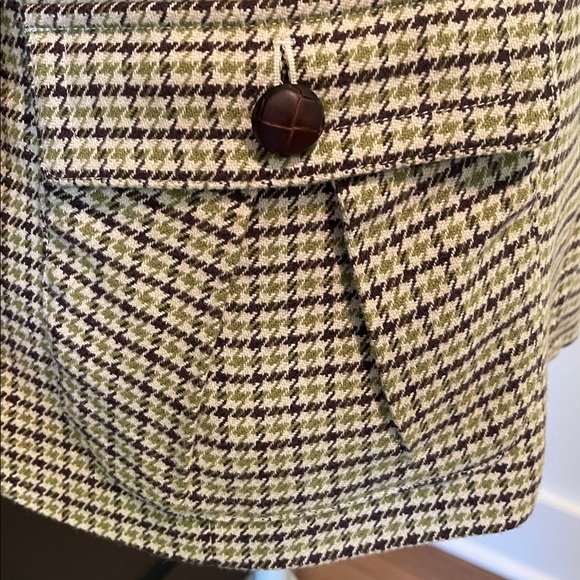 Talbots Green Wool Blend Houndstooth Blazer - Picture 4 of 11